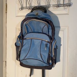 blue backpack